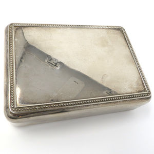 Sterling Silver Plated Jewelry Trinket Ring Box